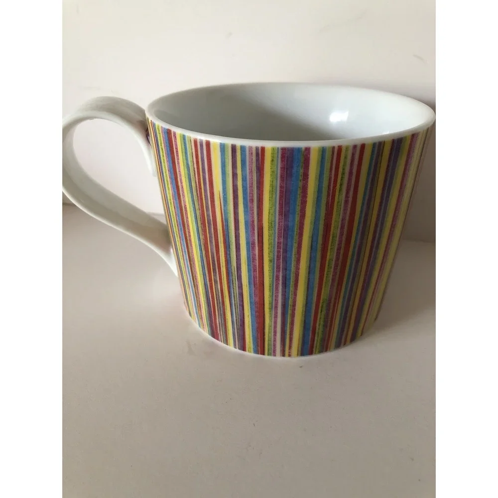 Starbucks Coffee Mug‎ Cup Rainbow Vertical Micro Stripe Tea Modern Pride 2008